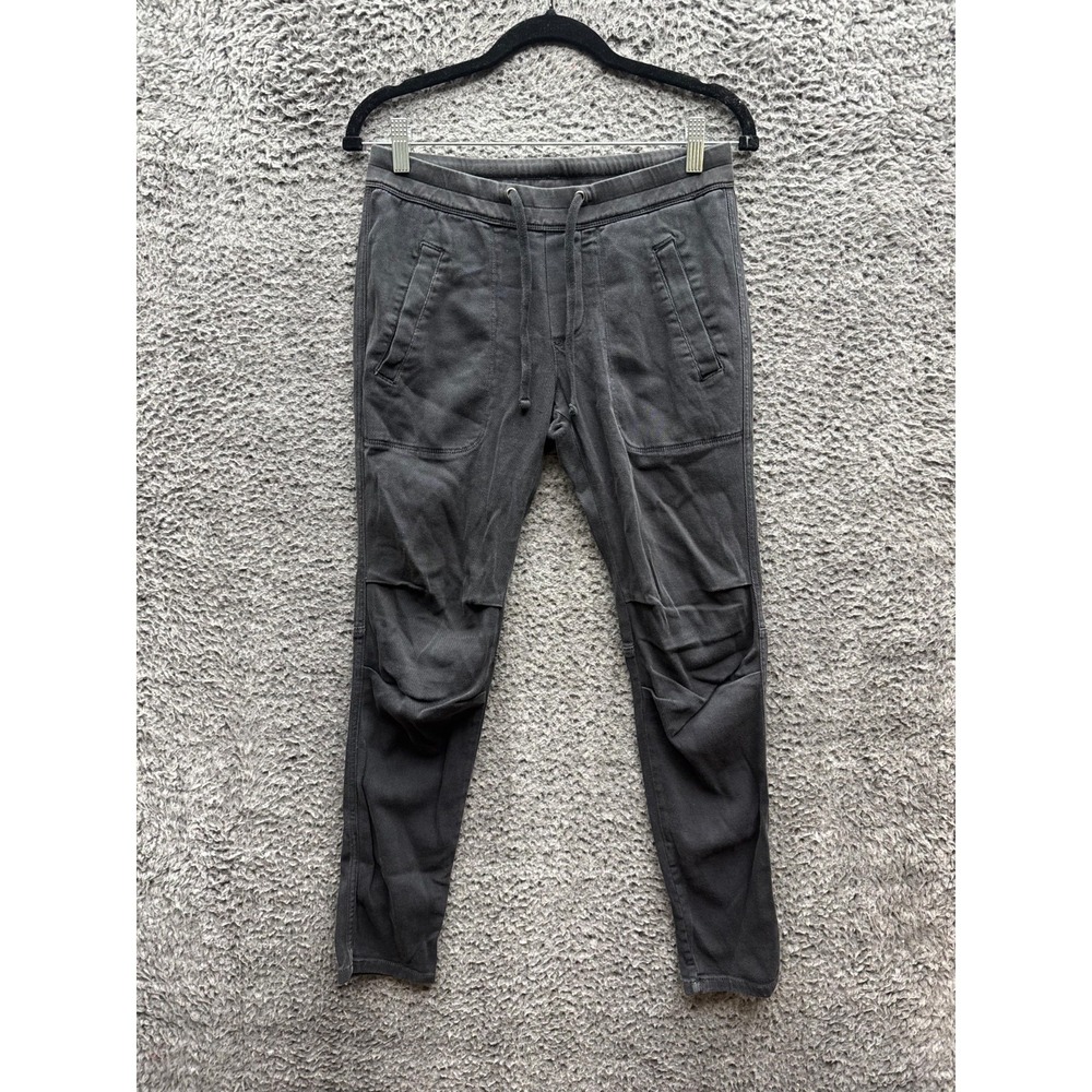 James Perse Soft Drape Drawstring Tapered Pant Carbon Pigment Womens Size 0